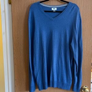 Old Navy Men's Deep Blue V-Neck Sweater